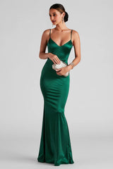 bellamire. Formal Satin Caged Dress