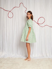 Plume Jacquard Mini Dress
