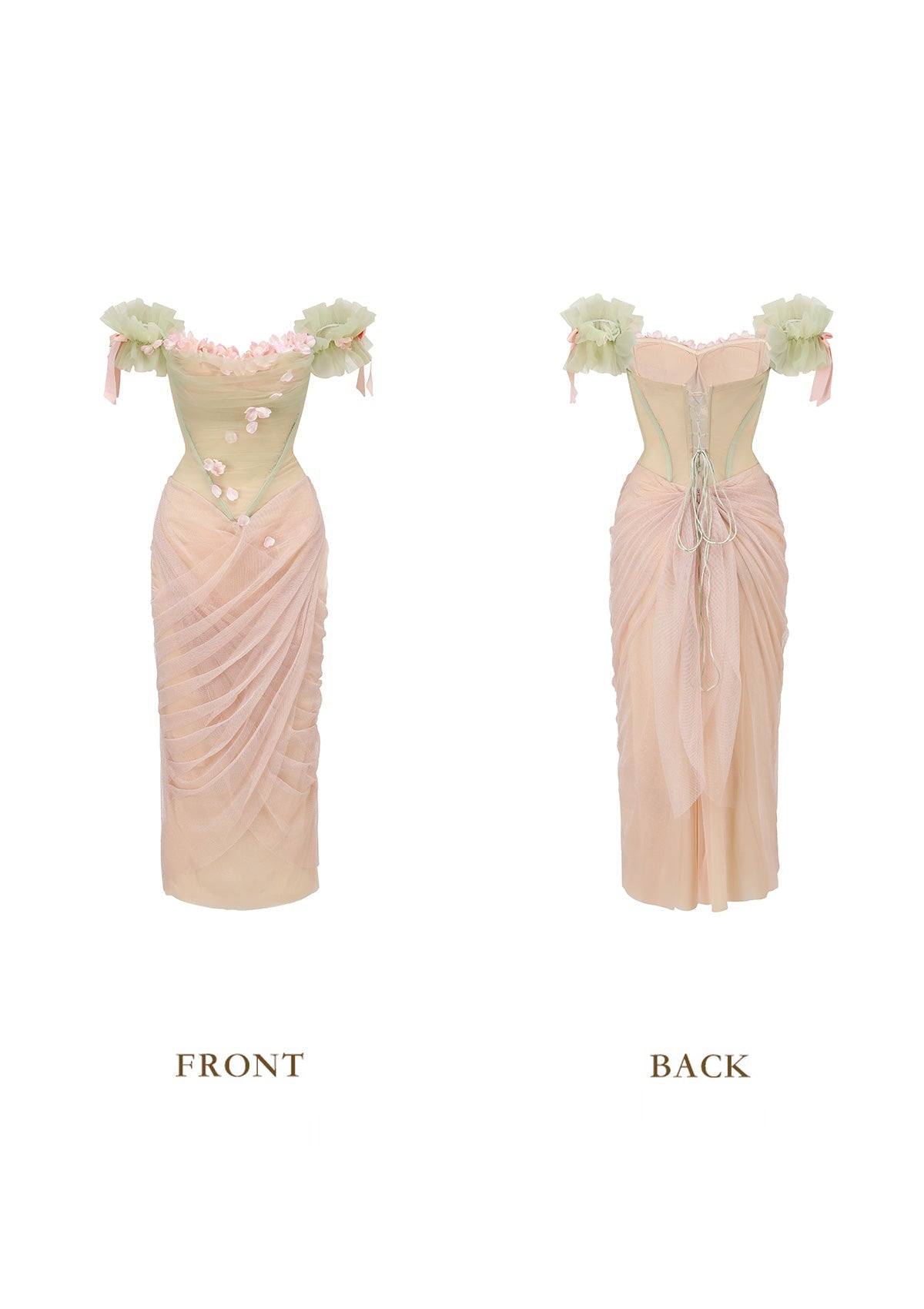 茅coute Les Fleurs Tomber Dress